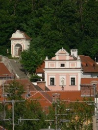 Křížová cesta na Svatý Kopeček v Mikulově: První kaplička křížové cesty v Mikulově. 
