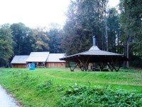 Hornický skanzen u Zlatých Hor-odpočinkový a zábavný areál na začátku skanzenu-Foto:Ulrych Mir.