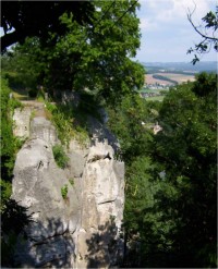 Hrubá Skála-provazový žebřík přes rokly-Foto:Ulrych Mir.