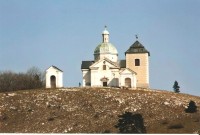 Mikulov - kostel sv. Šebestiána na vrcholu Svatého kopečku