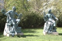 Brno - park Lužánky - plastiky Obchod a Tolerance