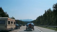 Cesta do Toskánska - německá dálnice u Mnichova.