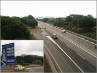 Konec placené dálnice v Rosignano Marittimo. Do cíle bylo už jen 15 km.