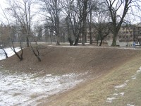Hradec Králové - pozůstatky vojenské pevnosti - hradební val