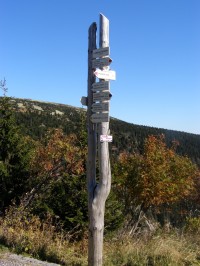 turistické rozcestí Labská bouda 