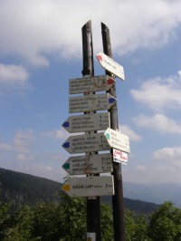 turistické rozcestí Labská bouda 