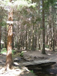 turistické rozcestí Náhon (u zlatorudných mlýnů)