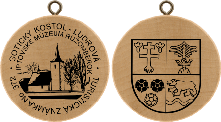 Turistická známka (SK) č. 372 - Gotický kostol Ludrová