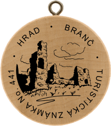 Turistická známka (SK) č. 441 - Hrad Branč