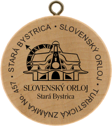 Turistická známka (SK) č. 457 - Stará Bystrica-slovenský orloj