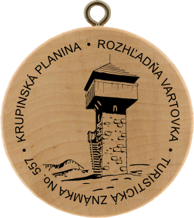 Turistická známka (SK) č. 557 - Rozhľadňa Vartovka