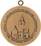 Turistická známka č. 1852 - Kostel sv. Jakuba a Filipa na Chvojně u Konopiště