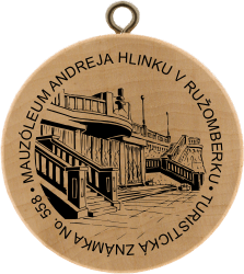 Turistická známka (SK) č. 558 - Mauzóleum Andreja Hlinku v Ružomberku