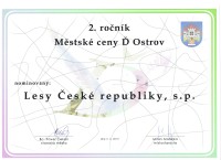 Město Ostrov nad Ohří nominovalo Lesy ČR na udělení respektované „Ceny Ď“