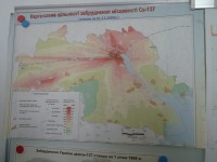 Mapa zamoření oblasti radiací