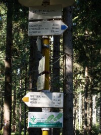 Křižánky - Devět skal - Lisovská skála - Malínská skála - Milovský rybník - Čtyři palice - Křižánky
