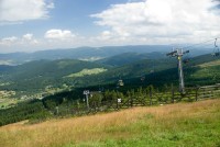 Pohled na Góry Bialskie a Złote (naše Rychleby)