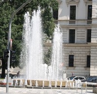 Praha, fontána Propadliště času