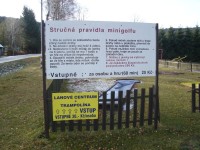 Hřiště na minigolf - cedule