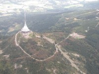 Ještěd - letecký snímek - září 2009