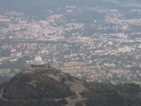 Ještěd - letecký snímek - září 2009