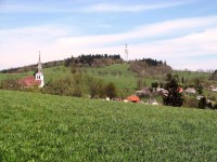 Pohled ke Strážné a na Lázek