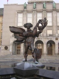Ostrava - socha na Prokešově náměstí