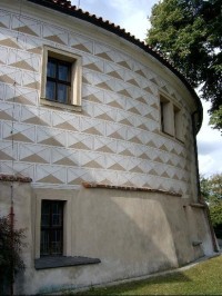 Psaníčka: detail fasády zámku
