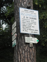 Hrad Lukov - rozcestí