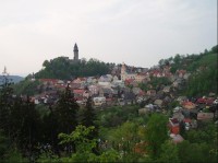 pohled na Štramberk od jeskyně Šipka
