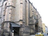 Boční strana kostela sv. Mikuláše: Louny