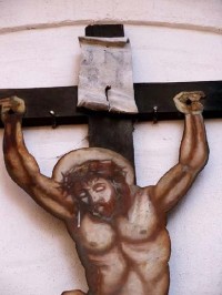 Křemešník 4: Kříž za kostelem.